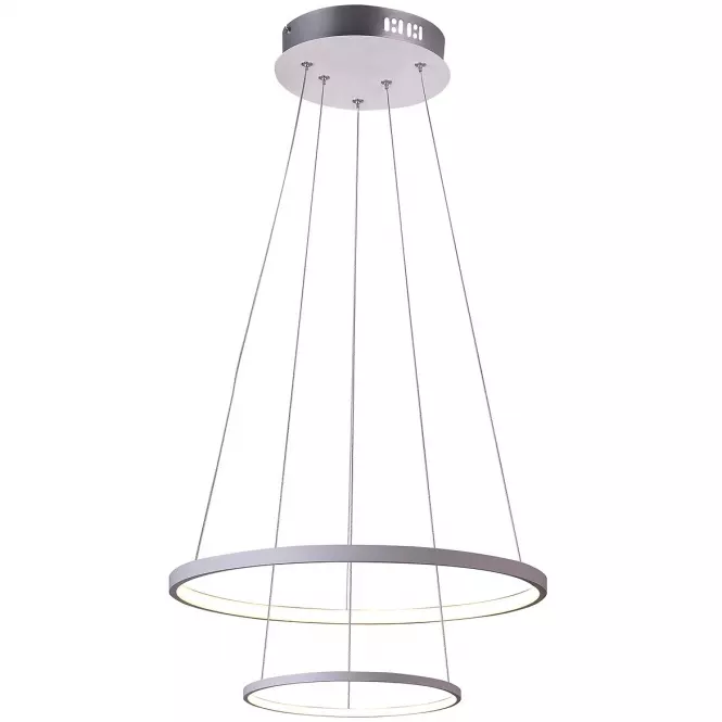 Závesné svietidlo Lune 50 dvojité okrúhle 40W LED 4000k Biela