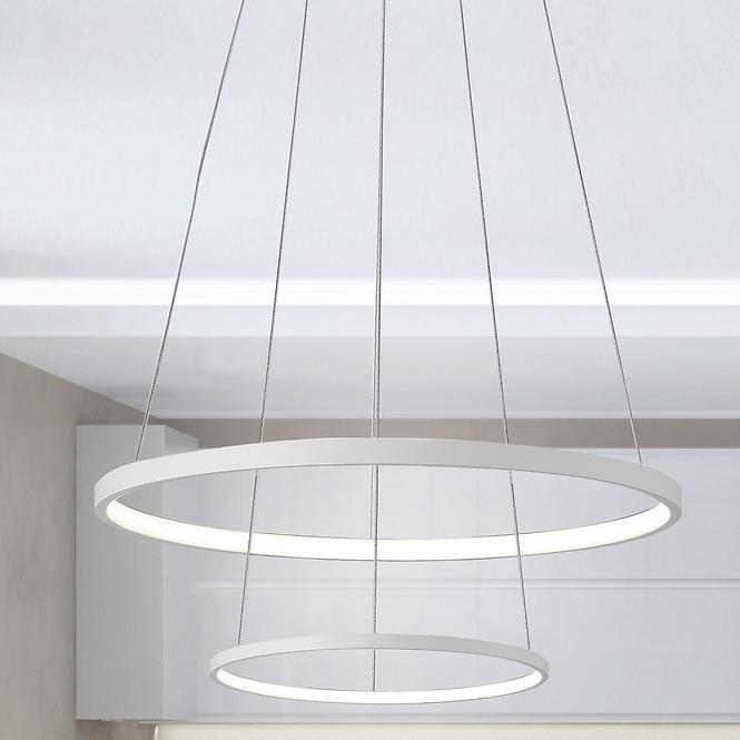 Závesné svietidlo Lune 50 dvojité okrúhle 40W LED 4000k Biela,4