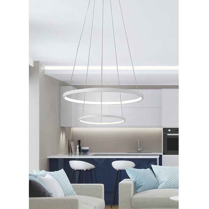 Závesné svietidlo Lune 50 dvojité okrúhle 40W LED 4000k Biela,5