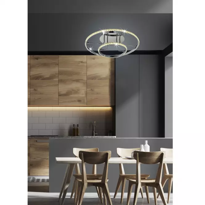 Stropné svietidlo Adel Plafon 40 36w Led Chróm 3000k
