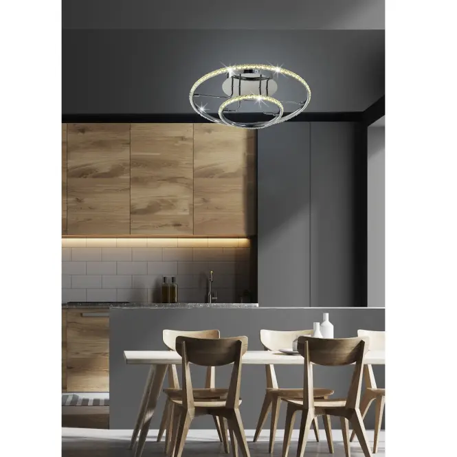 Stropné svietidlo Adel Plafon 40 36w Led Chróm 3000k,5