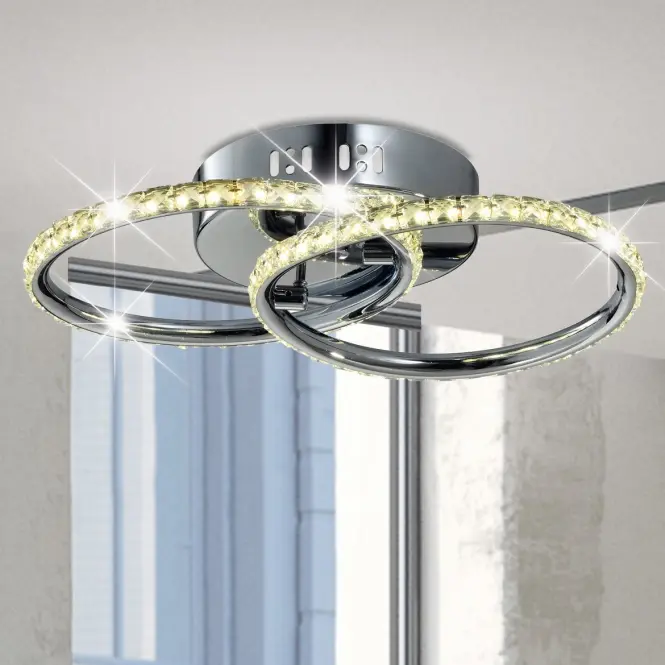 Stropné svietidlo Hello Plafon 28w Led Chróm 3000k,4