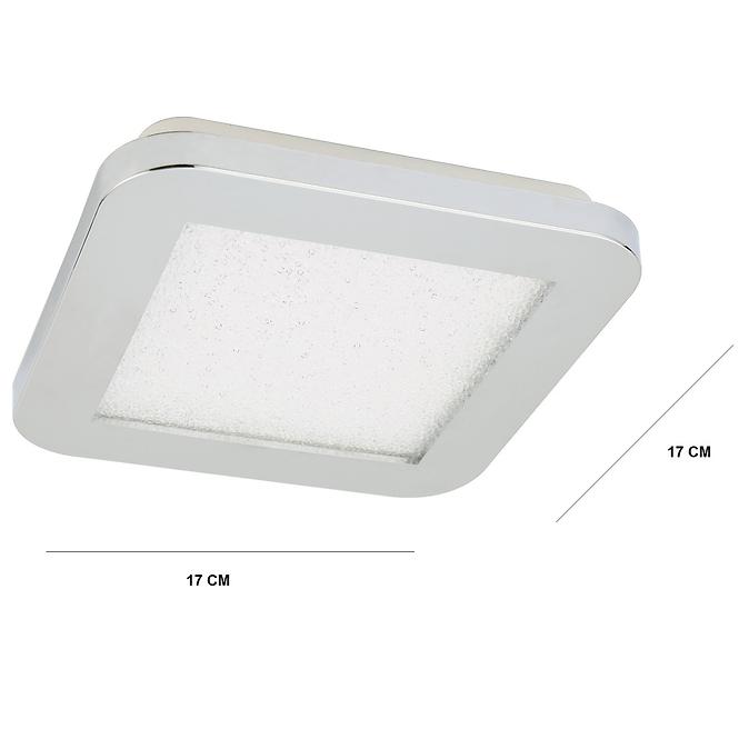 Stropné svietidlo LED NEXIT 17x17 cm 10W  IP44 Chróm 3000k