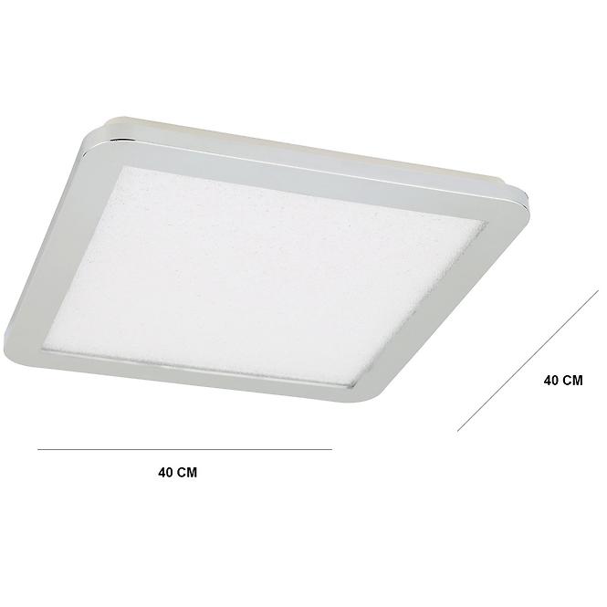 Stropné svietidlo LED Nexit 40x40 cm 24W IP44 chróm+Granila 3000k