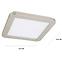 Stropné svietidlo LED Nexit 22,5x22,5 cm 12W LED IP44 Satén+Biela 3000k,2