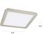 Stropné svietidlo LED Nexit 40x40 cm 24W IP44 satén+biela 3000k,2