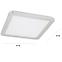 Stropné svietidlo Nexit 30x30 cm 18W IP44 chróm+Granila 3000k,2