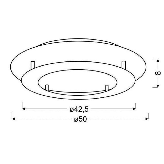 Stropné svietidlo Merle Plafon 50 24w Led 3000k Zlatá