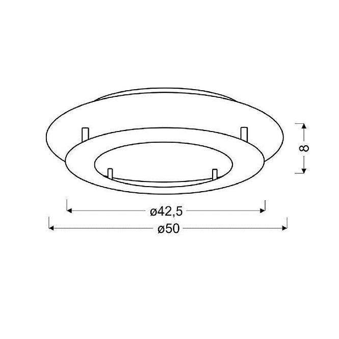 Stropné svietidlo Merle Plafon 50 24w Led 3000k Biela