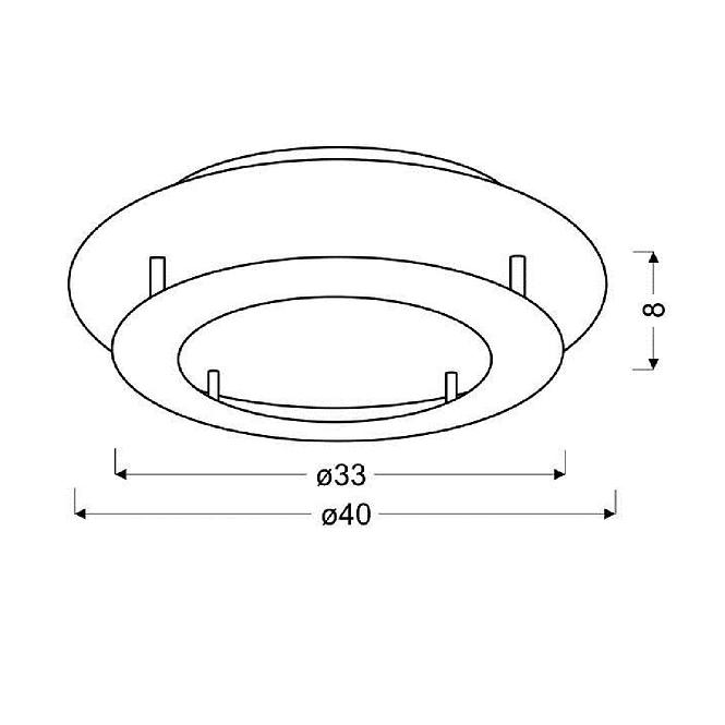 Stropné svietidlo Merle Plafon 40 18w Led 3000k Biela