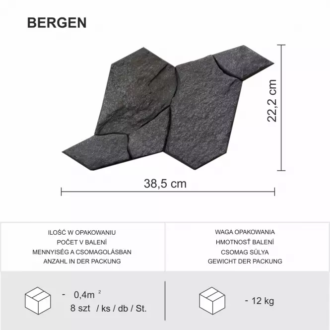 Betónový Obkladový Kameň Bergen,6