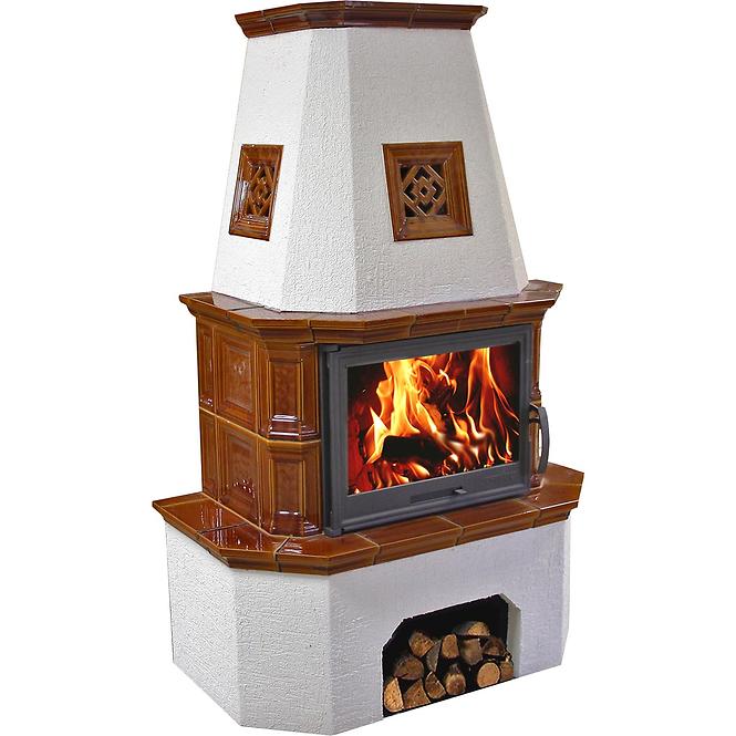Krbové kachle Koln Goldbrown 9 kW