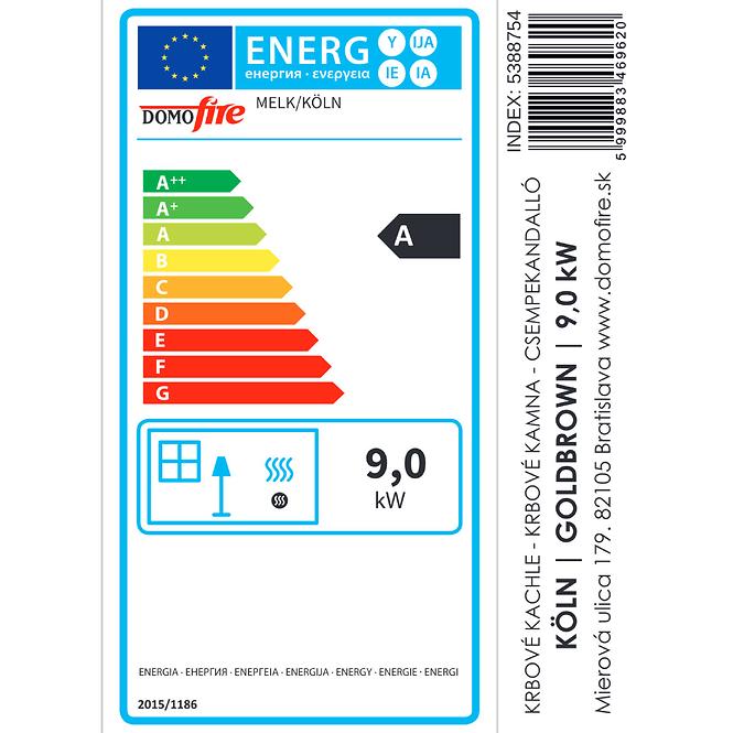 Krbové kachle Koln Goldbrown 9 kW,4