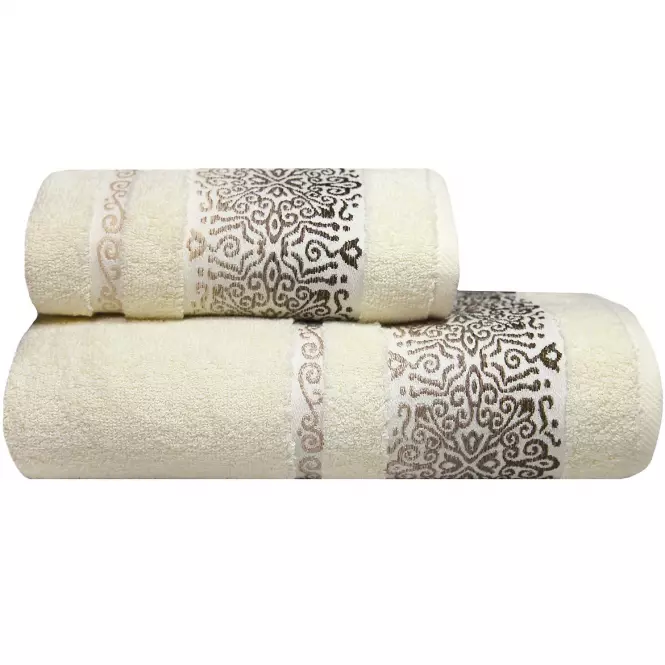 Uterák Arabesca 50x90 ekru (500gsm)