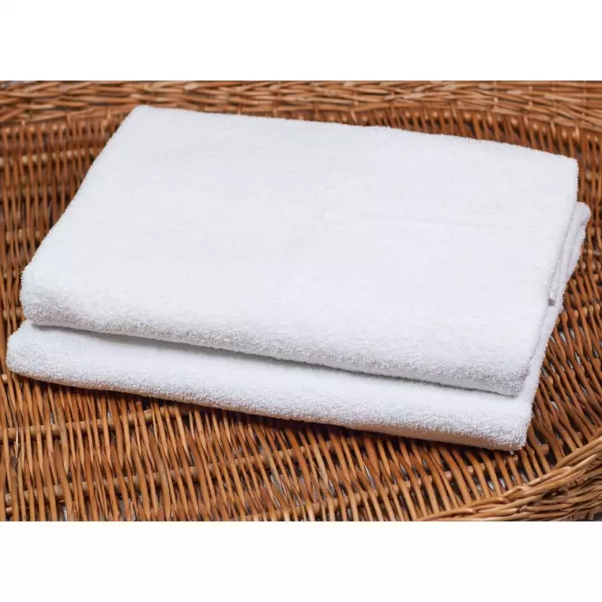 Hladký uterák 50x90 biely (500GSM)