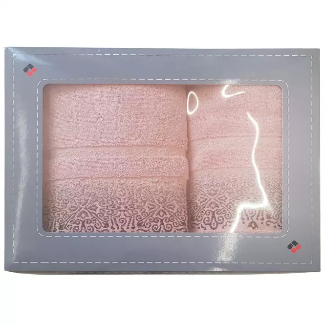 Súprava uterákov Arabesca ružová (500GSM)