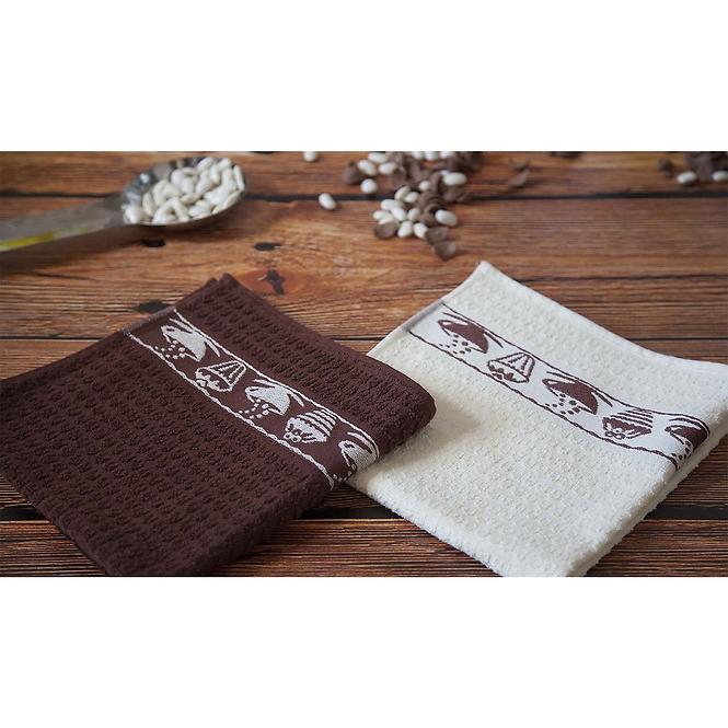 Kuchynská utierka muffin 50x50 čokoládová 350 g/m2