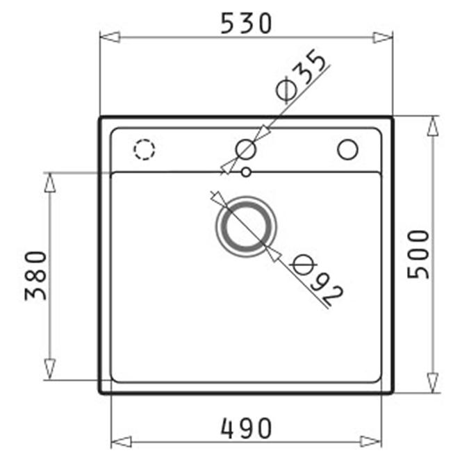 Drez Camea 500X530 karbon