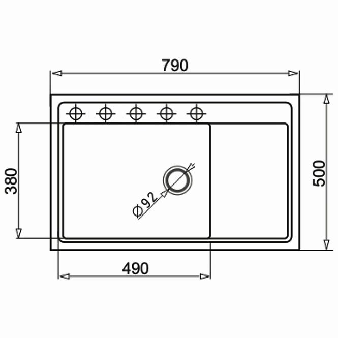 Drez Camea 790X500X210 karbon