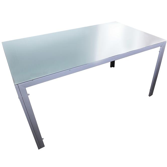 Sada Bergen sklenený stôl + 4 stoličky šedá