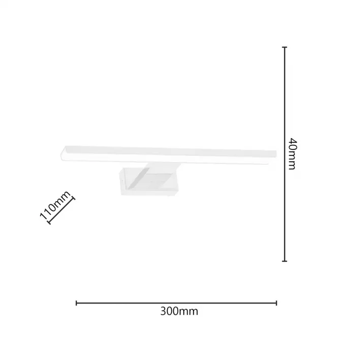 Lampa Shine White 3873 biela 30cm IP44 K1