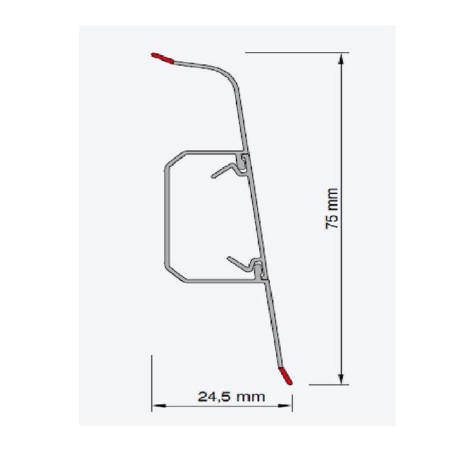PVC podlahová lišta SG75 - F0 Dub Piesok,3