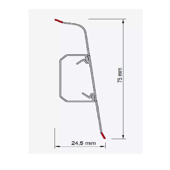 PVC podlahová lišta SG75 - G0 Dub Artický