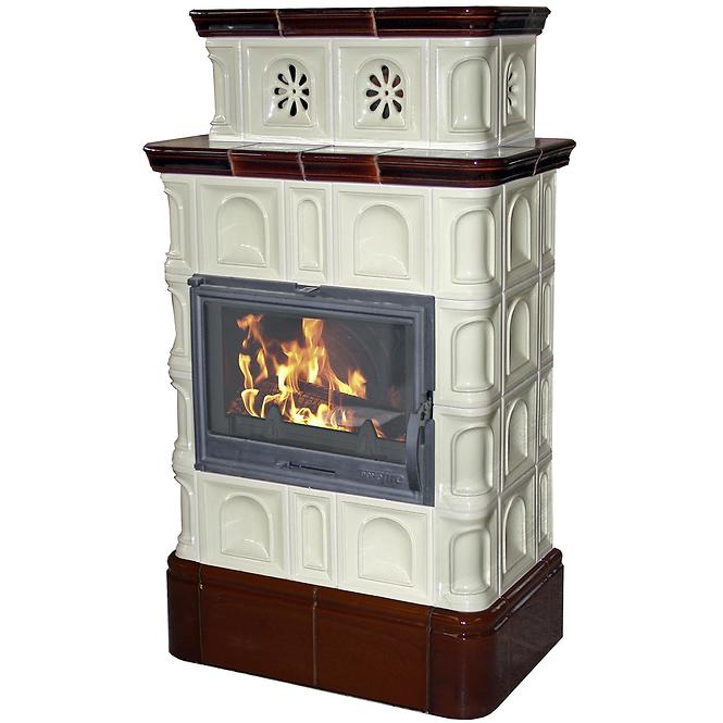 Krbové kachle Melk Creme-Coffeebrown 9 kW