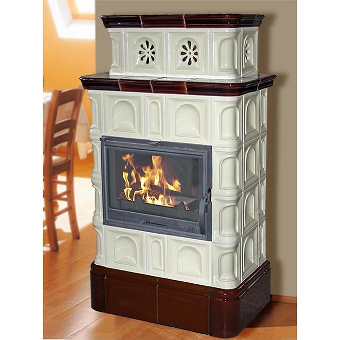 Krbové kachle Melk Creme-Coffeebrown 9 kW