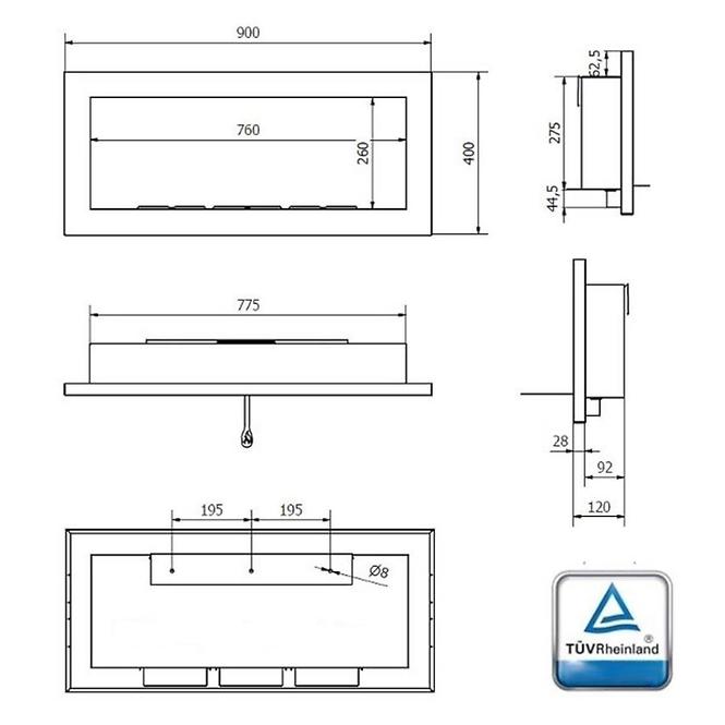 Biokrb 900x400 čierny štrukturálny,8