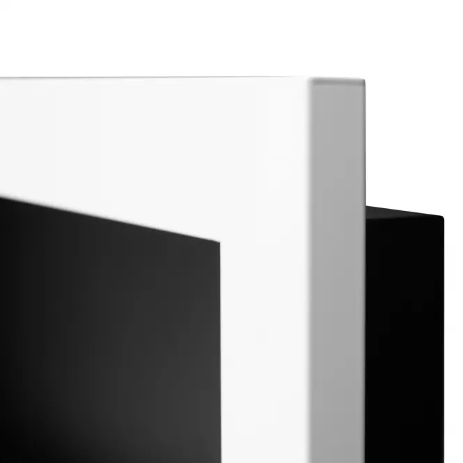Biokrb 900X400 biely lesk zo sklom