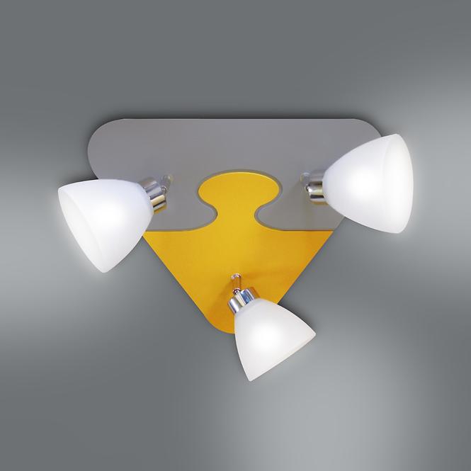 Lampa puzzle K3P-8 žltá/šedá PL3