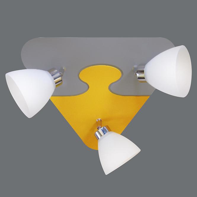 Lampa puzzle K3P-8 žltá/šedá PL3
