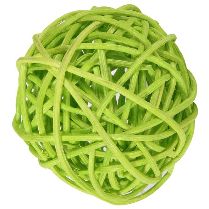 Guľa na aranžovanie ratanová svetlozelená 6 cm