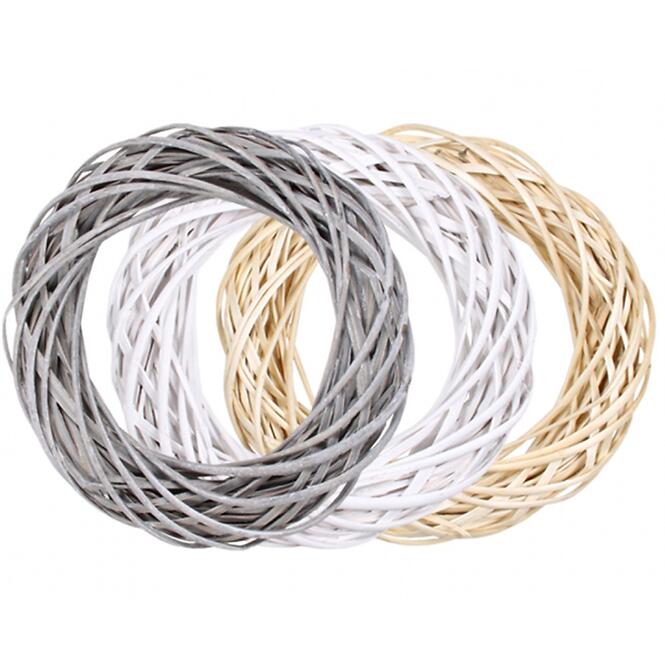 Veniec z lúpaného prútia mix 30x6 cm