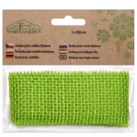Stuha Juta svetlo zelená šírka 5cm; dĺžka 2m