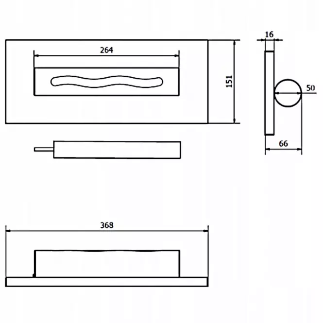 Biokrb voľne stojací Stainless čierny lesklý,3
