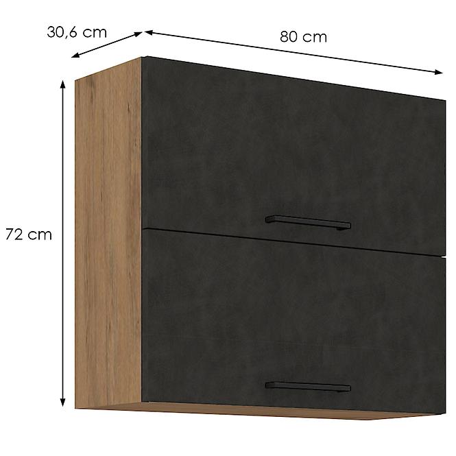 Skrinka do kuchyne VIGO grafit mat 80GU-72 2F