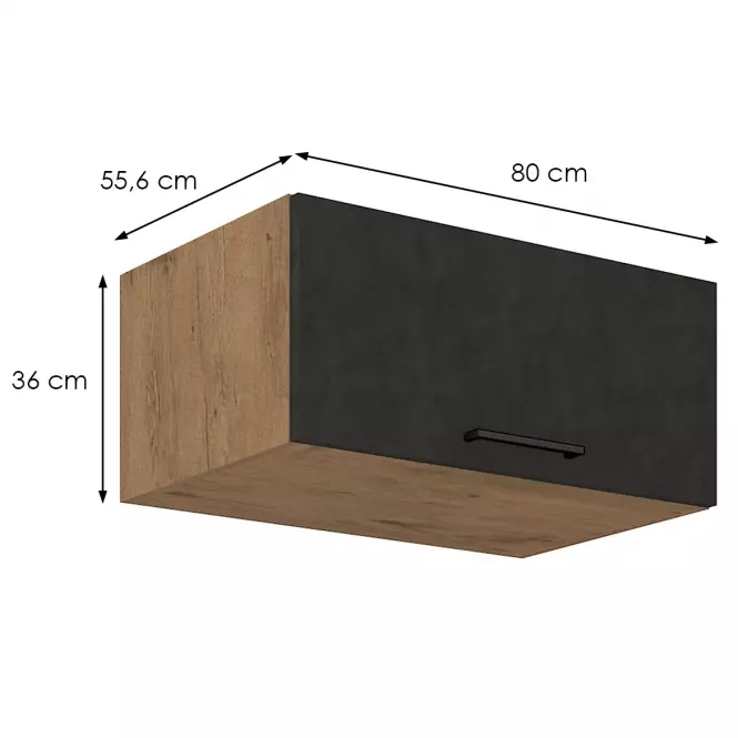 Skrinka do kuchyne VIGO grafit mat 80 NAGU-36 1F,2