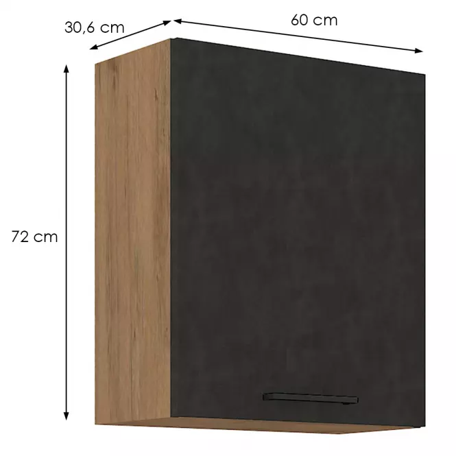 Skrinka do kuchyne VIGO grafit mat 60G-72 1F