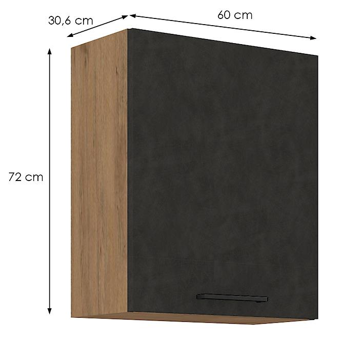 Skrinka do kuchyne VIGO grafit mat 60G-72 1F