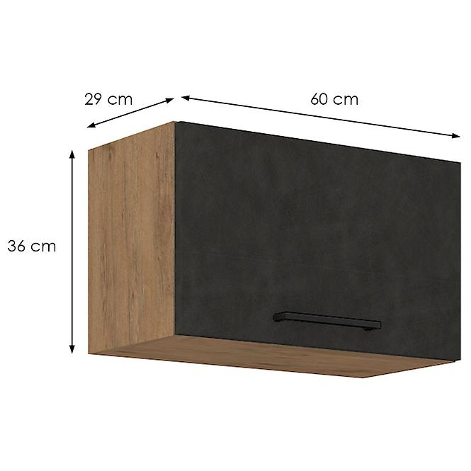 Skrinka do kuchyne VIGO grafit mat 60GU-36 1F