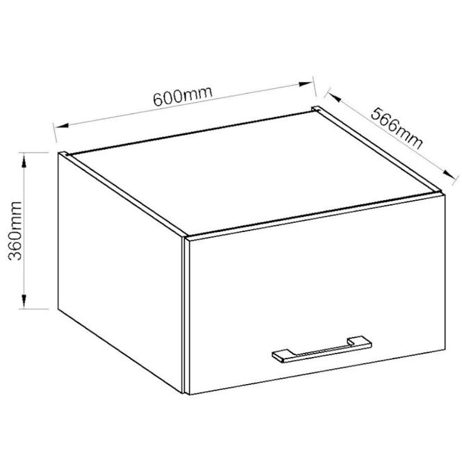 Skrinka do kuchyne VIGO grafit mat 60 NAGU-36 1F