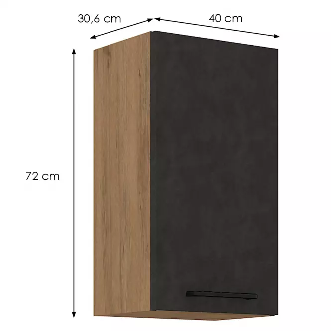 Skrinka do kuchyne VIGO grafit mat 40G-72 1F