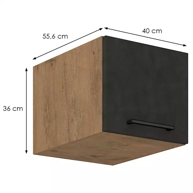 Skrinka do kuchyne VIGO grafit mat 40 NAGU-36 1F,2