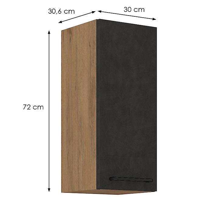 Skrinka do kuchyne VIGO grafit mat 30G-72 1F