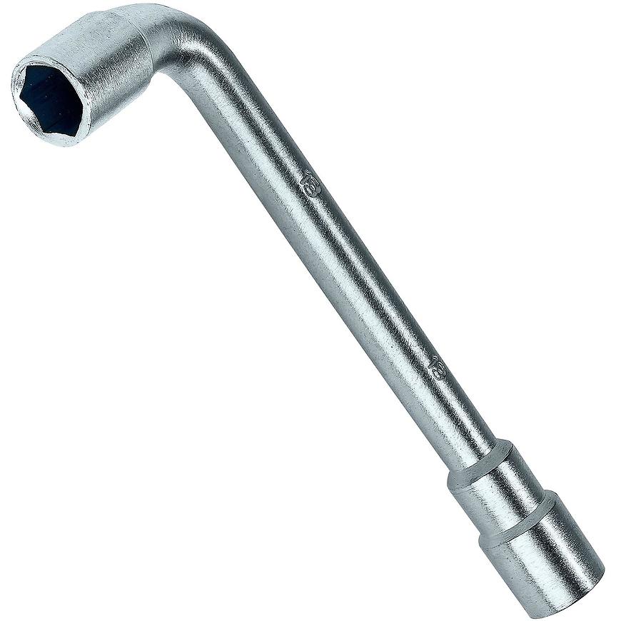 Kľúč, nástrčný zahnutý, dvojhlavý, 13 mm, Drel