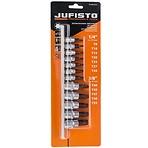 Súprava bitov Torx, 1/4˝, 35 mm T 8/10/15/20/25/27/30, 3/8˝, 50 mm T 40/45/ 47/50/55, 9 ks, Jufisto