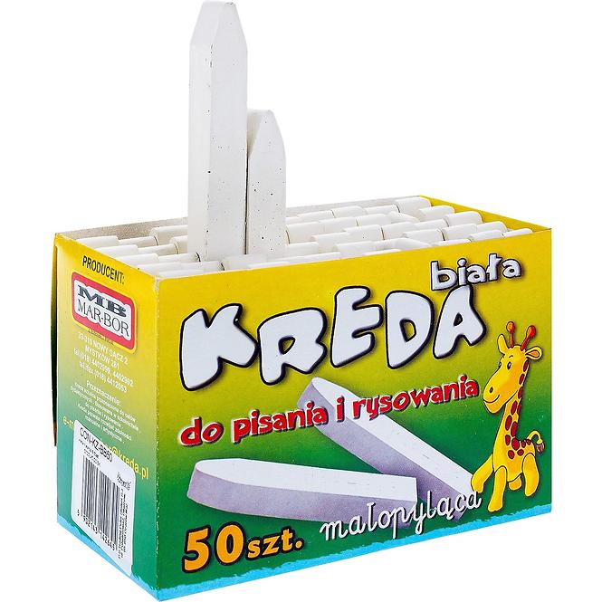 Krieda biela, kvadratická, typ B, 50 ks., Drel