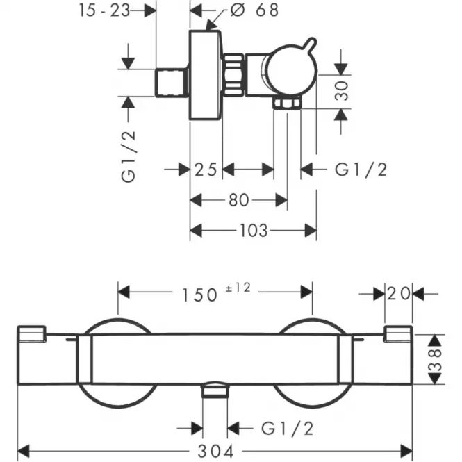 Termostatická sprchová batéria Myfox 13156000,2